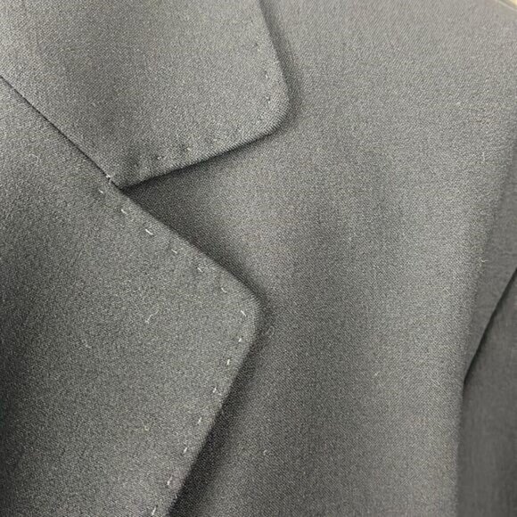 Lafayette 148 Wool Blazer Longline Two-Button Black Front Pockets Jacket 16 - Picture 5 of 14